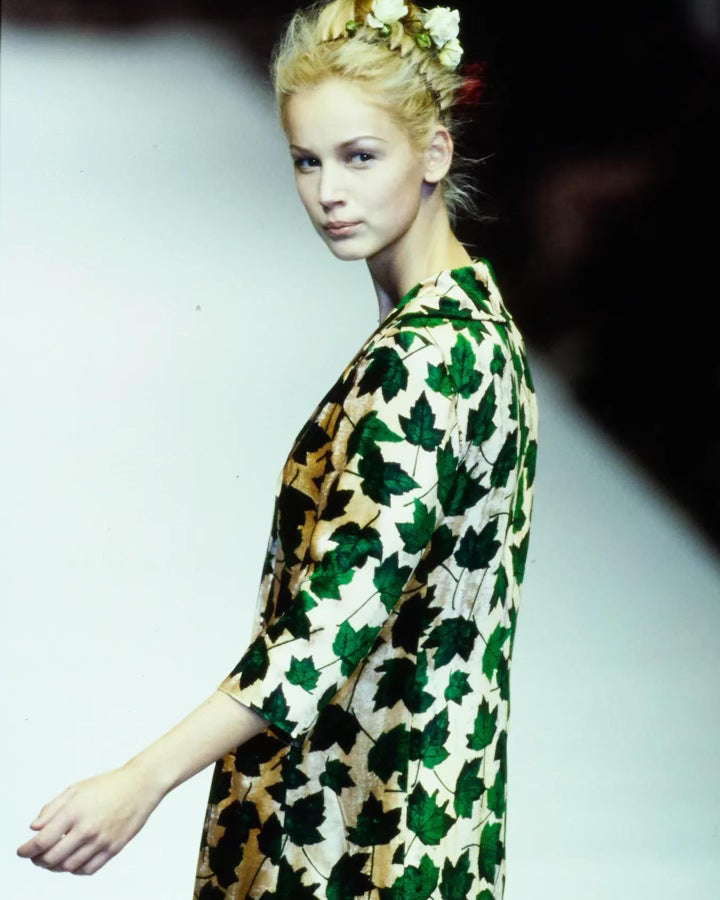 Dolce & Gabbana SS1997 Leaf Print Jacket & Skirt Set