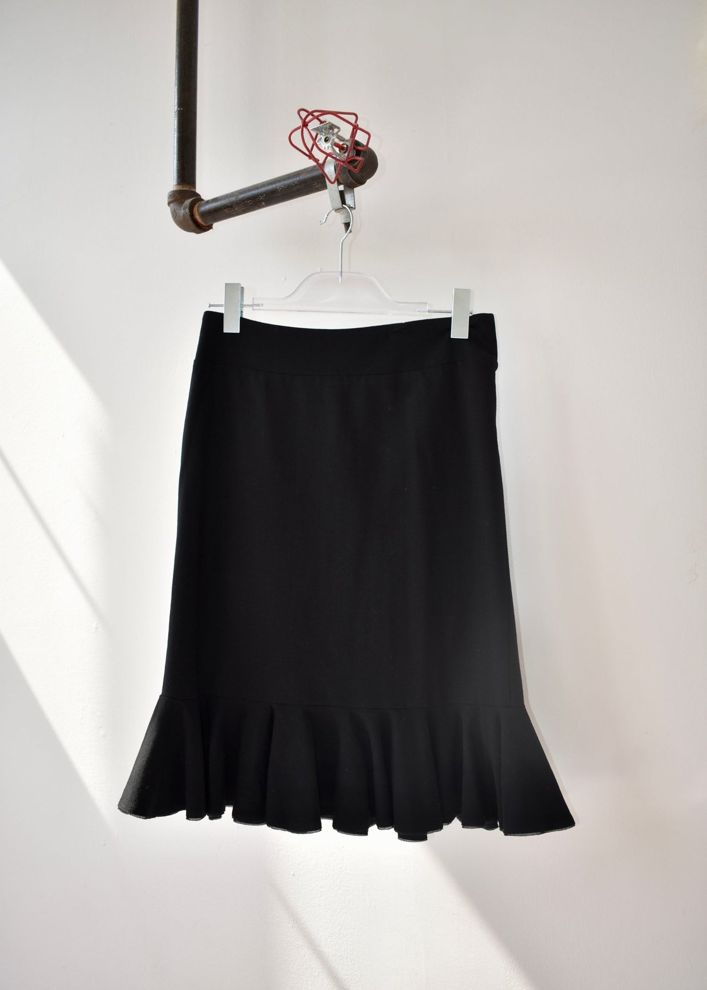 Keita Maruyama Wool Blend Back Bustle Skirt