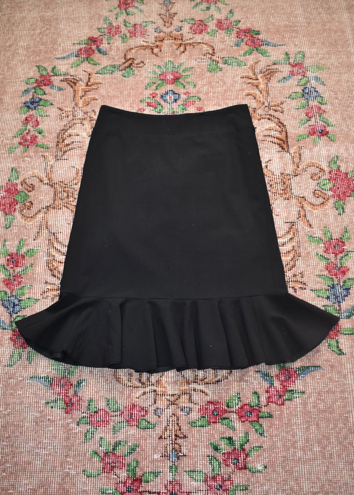 Keita Maruyama Wool Blend Back Bustle Skirt
