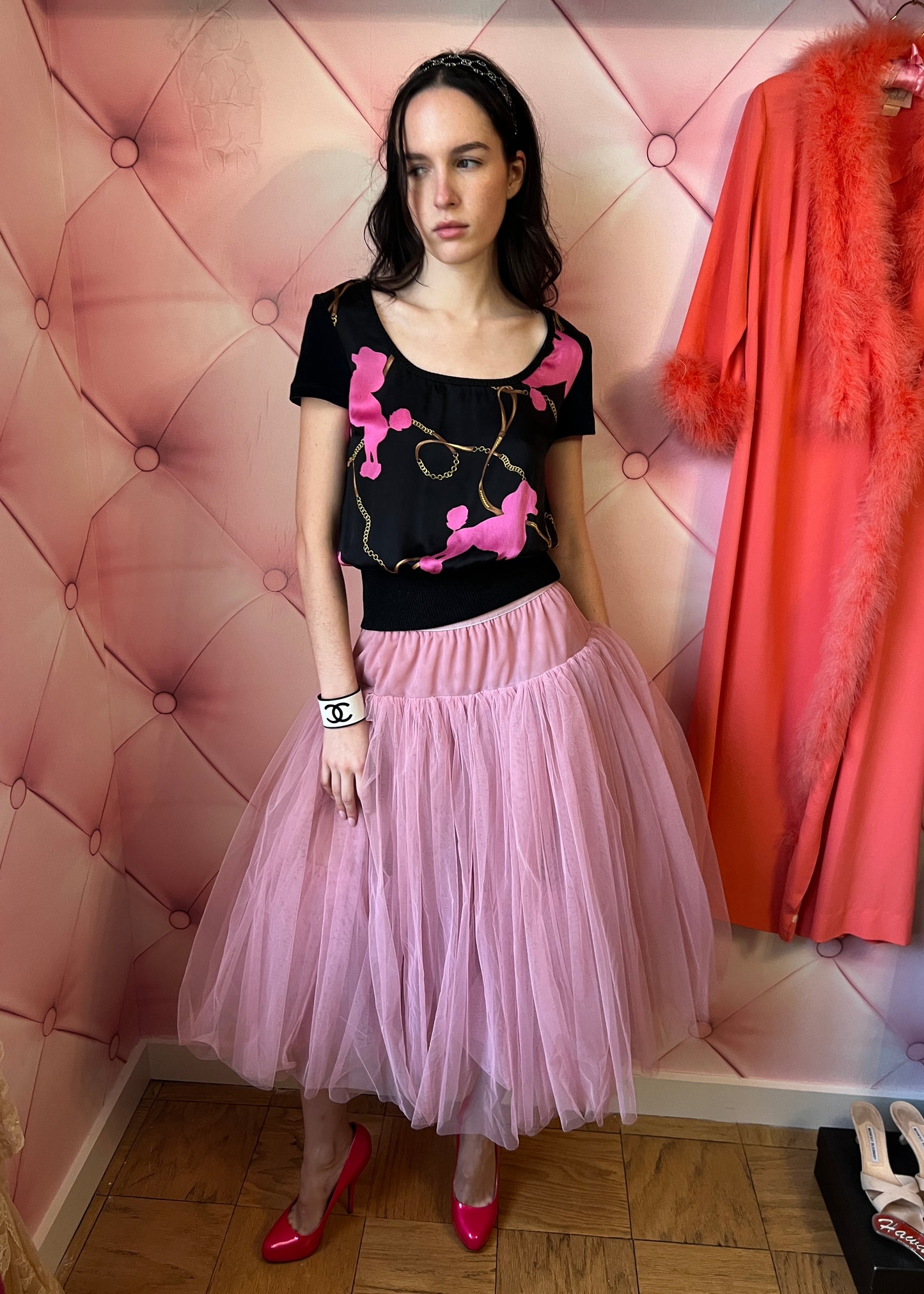 D&G FW2001 Poodle Printed Top