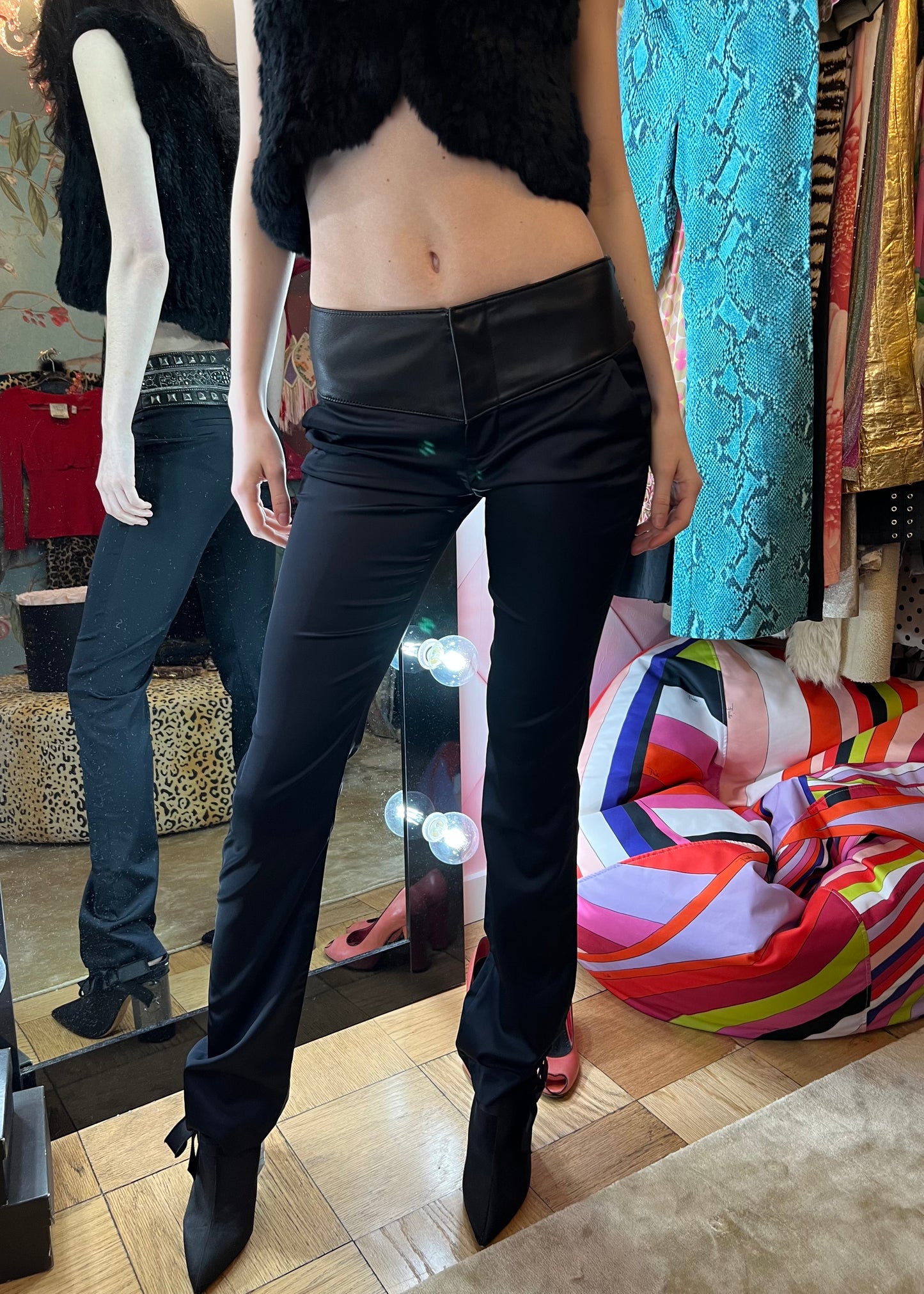Faith Connexton Satin Studded Trousers