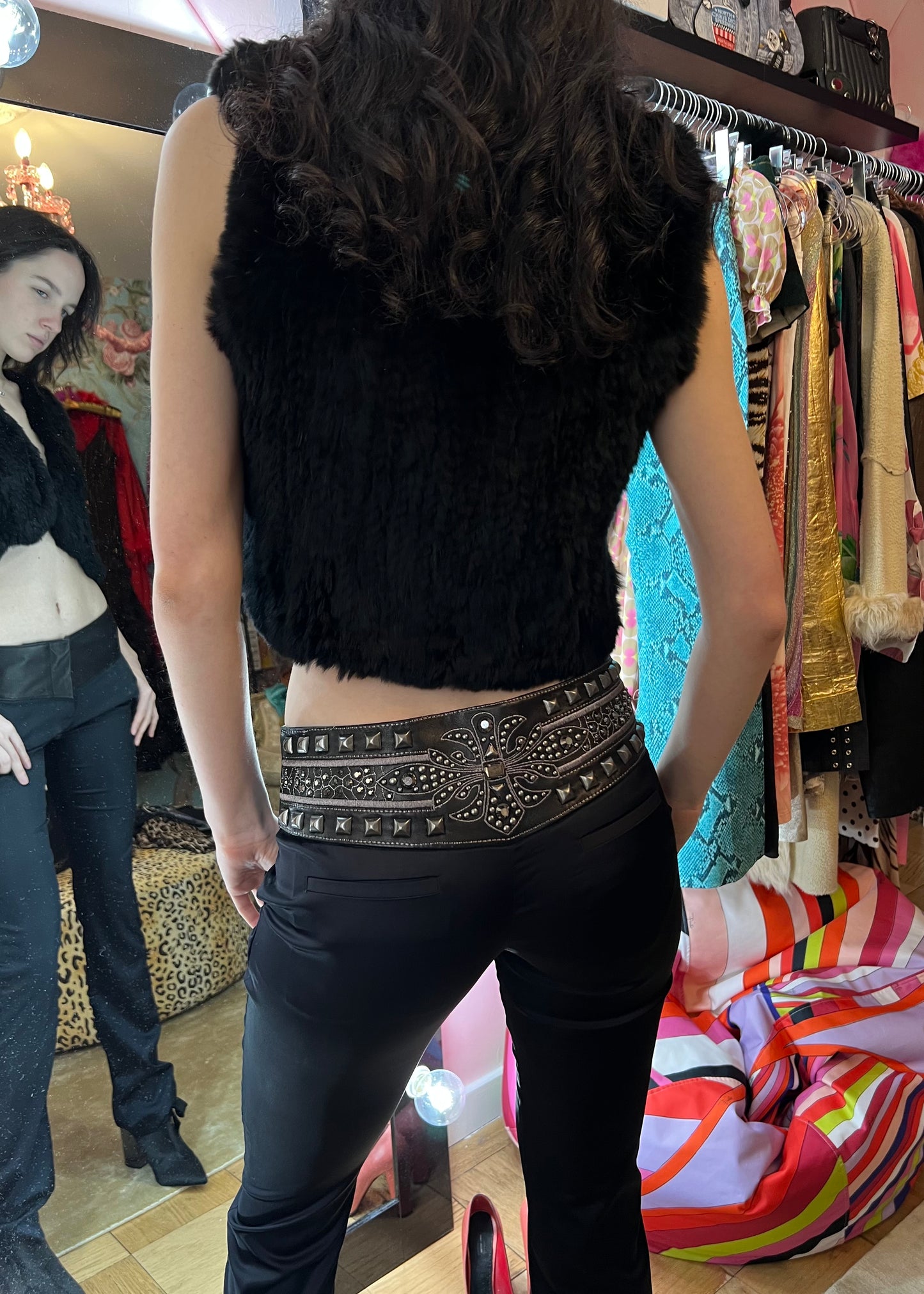 Faith Connexton Satin Studded Trousers