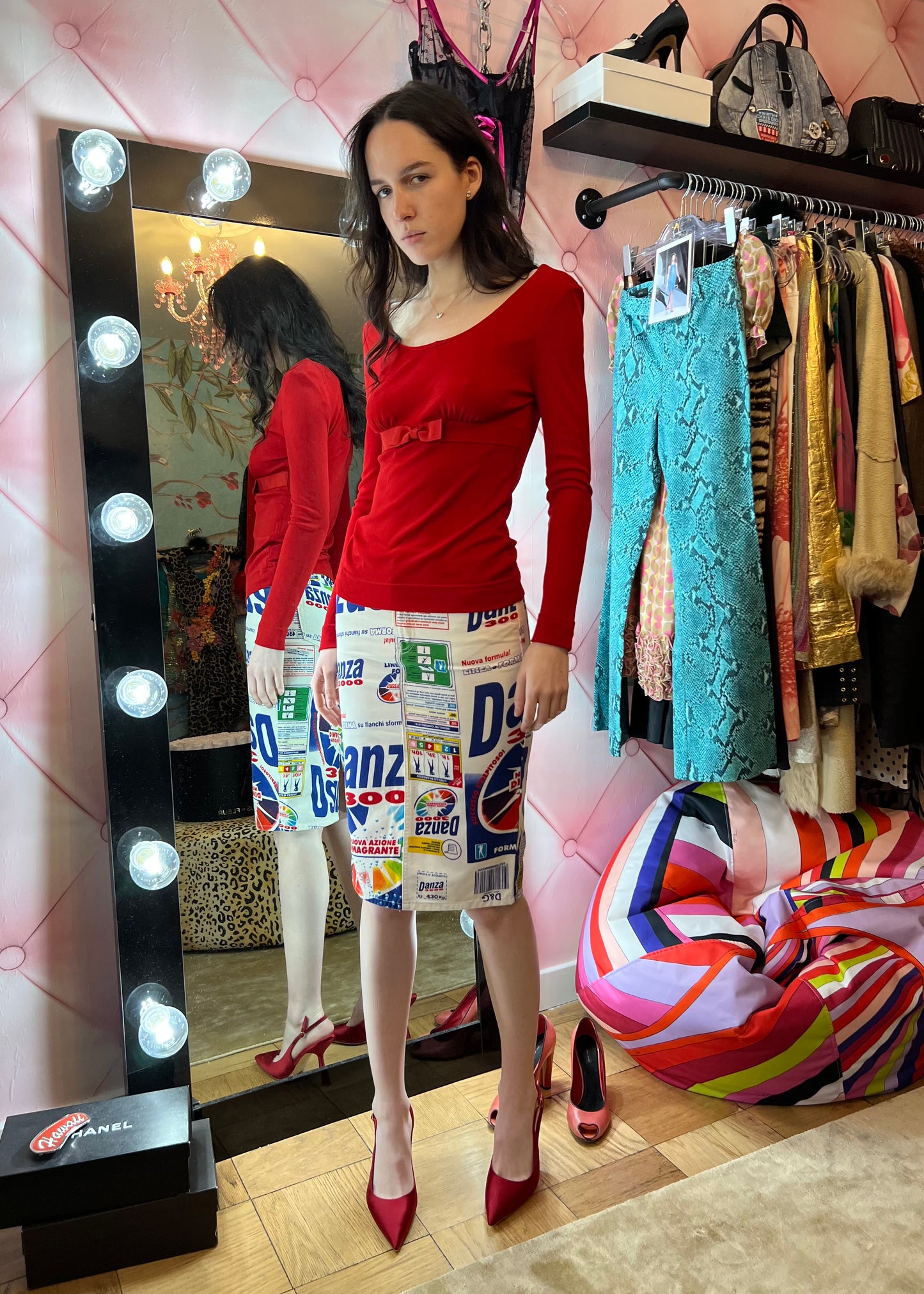Moschino Cheap & Chic Bow Long Sleeve