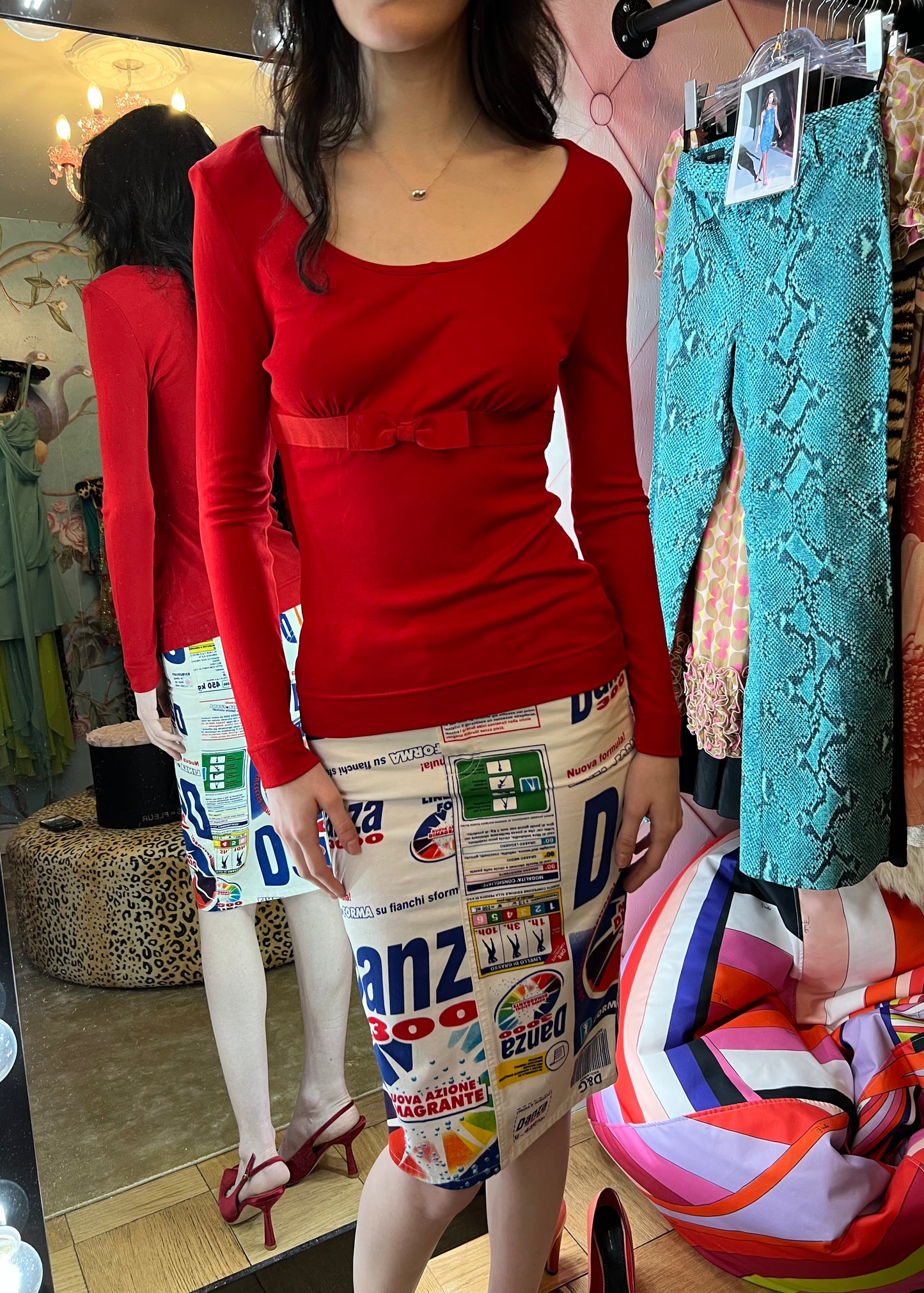 Moschino Cheap & Chic Bow Long Sleeve