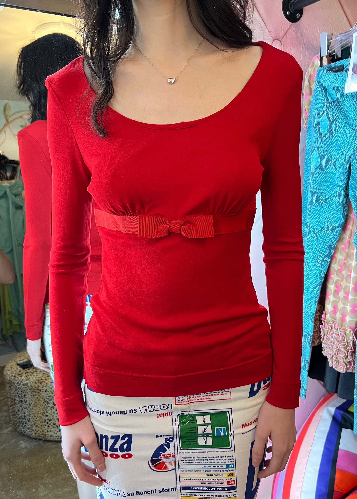 Moschino Cheap & Chic Bow Long Sleeve