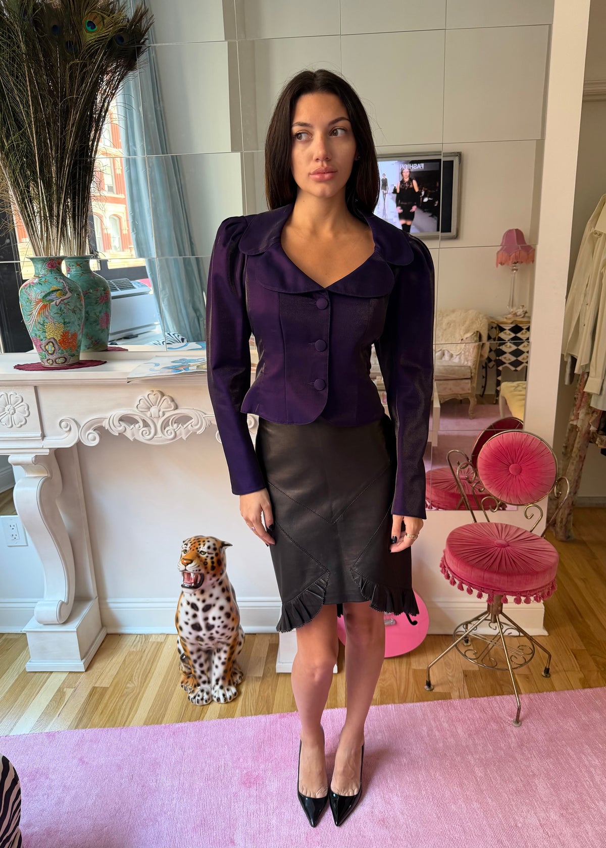 Lolita Lempicka Purple Cropped Jacket