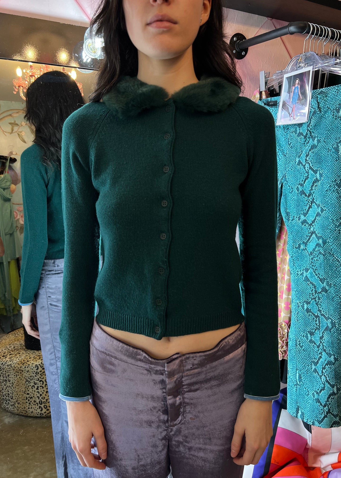 Blugirl by Blumarine Emerald Green Cardigan