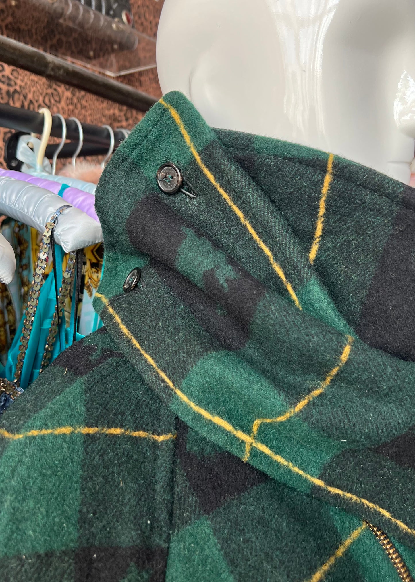 Dsquared2 FW2004 Cropped Wool Jacket with Detachable Scarf