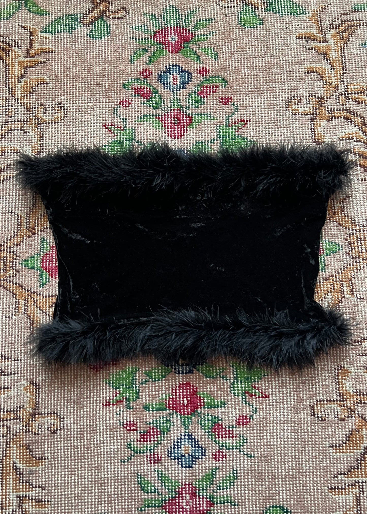 Voyage Velvet Fur Trim Tube Top