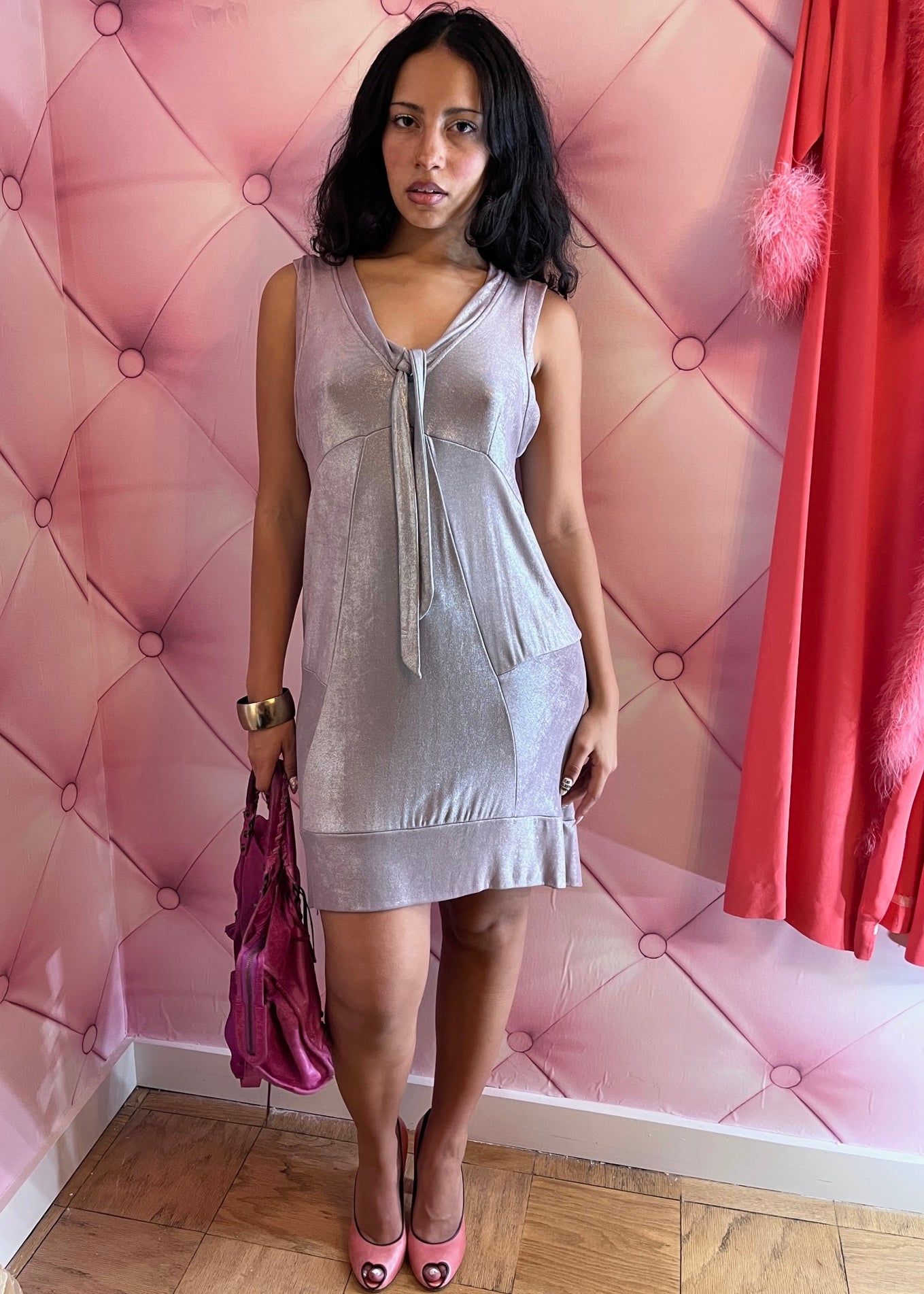 Marc Jacobs Oversized Glitter Mini Dress