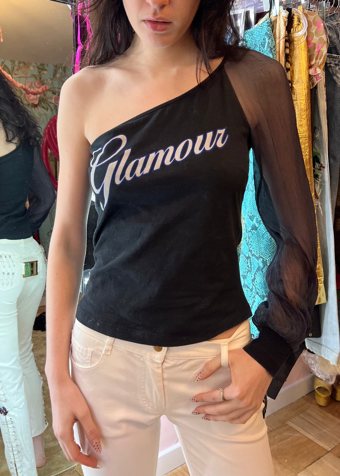 D&G 'Glamour' One Sleeve Top