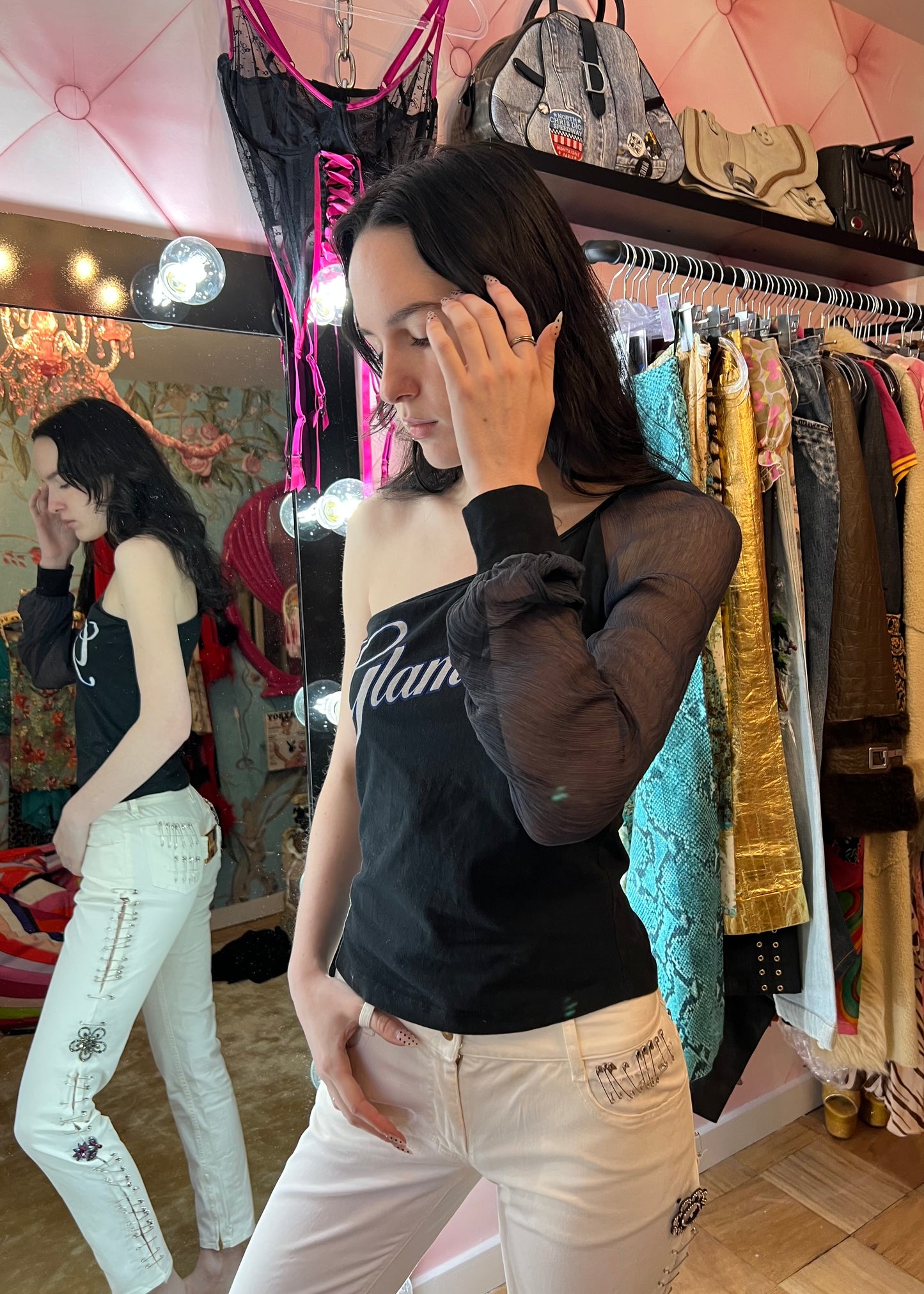 D&G 'Glamour' One Sleeve Top