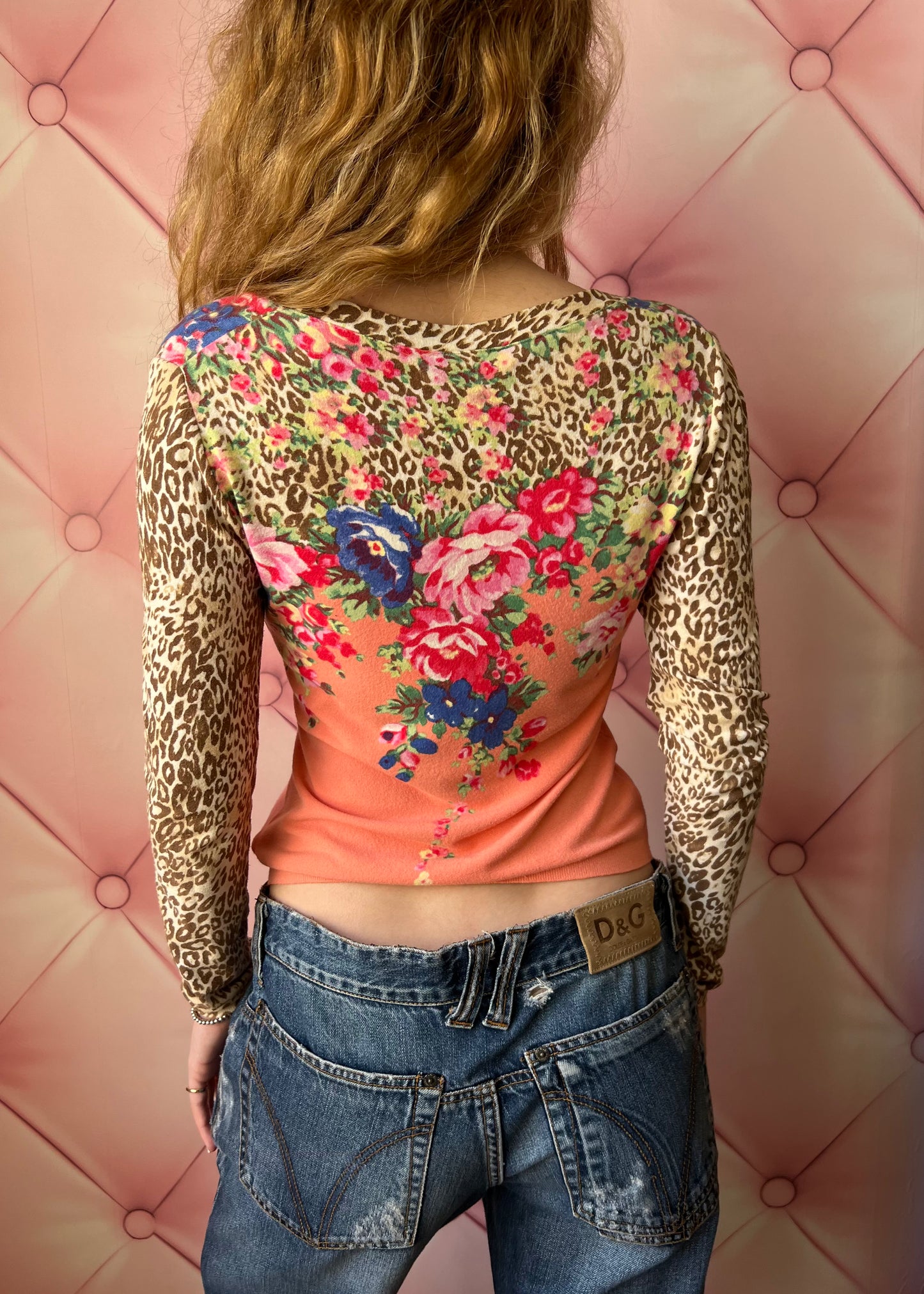 Blumarine 2005 Floral/Leopard Cardigan