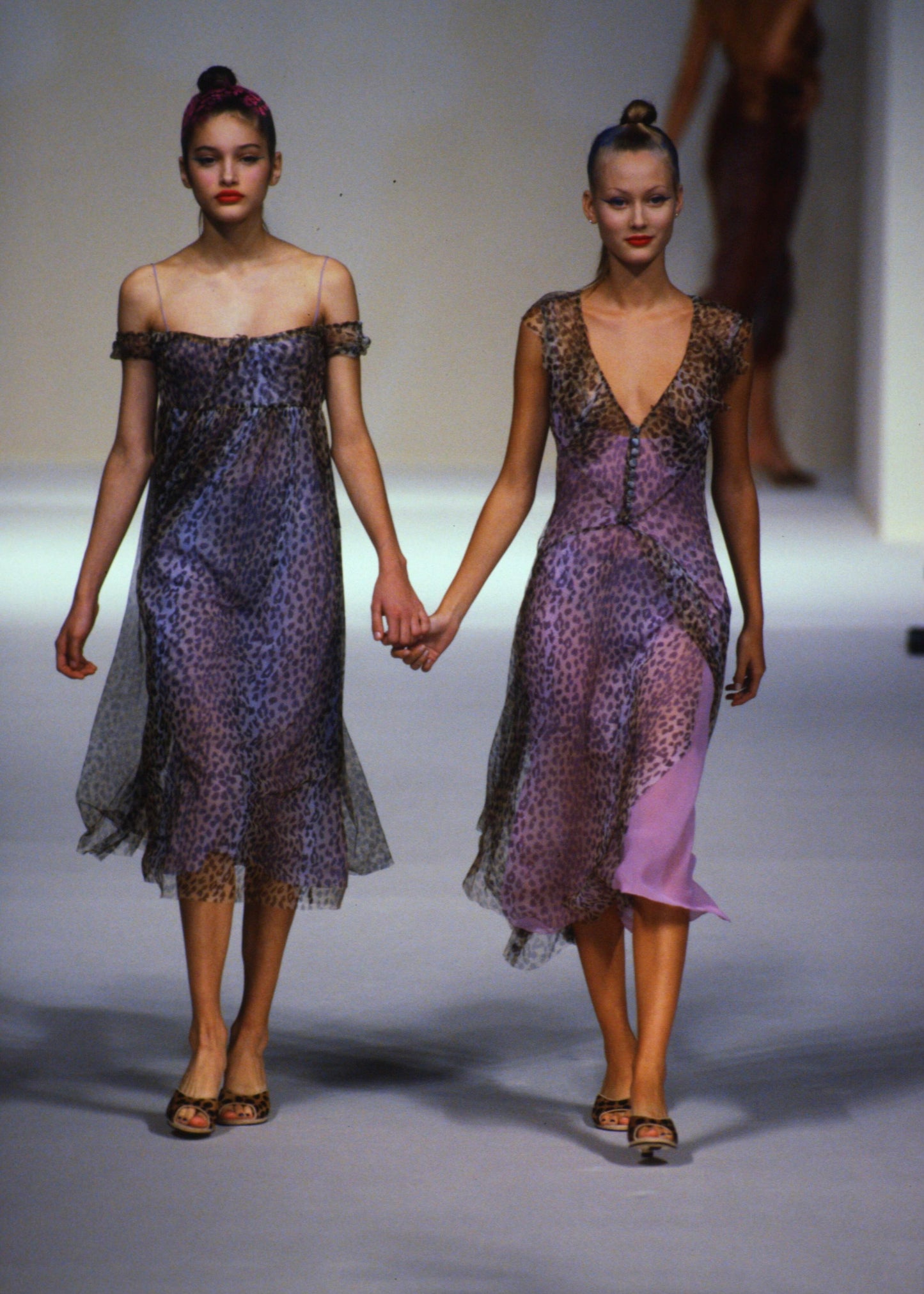 Blumarine SS1997 Mesh Printed Dress