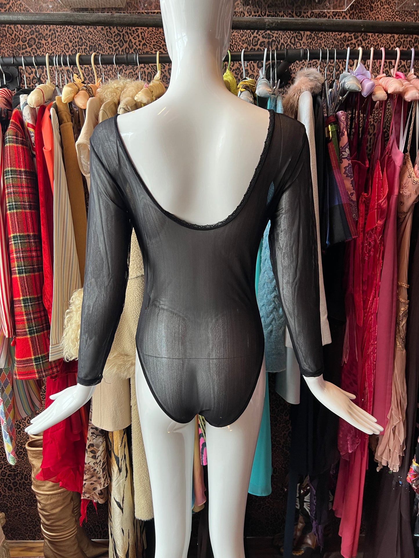 Vivienne Westwood SS1992 Boulle Print Sheer Bodysuit