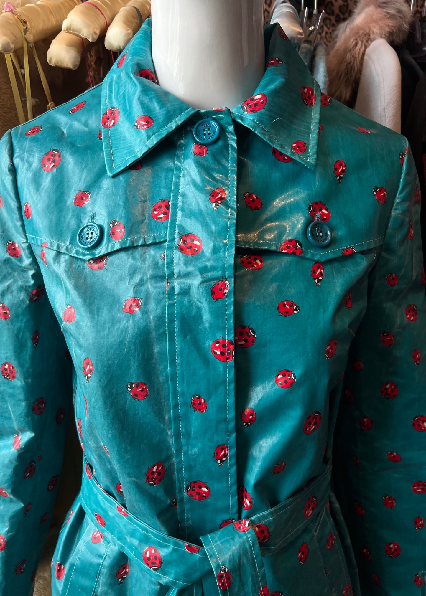 D&G FW2000 Ladybug Trench Coat