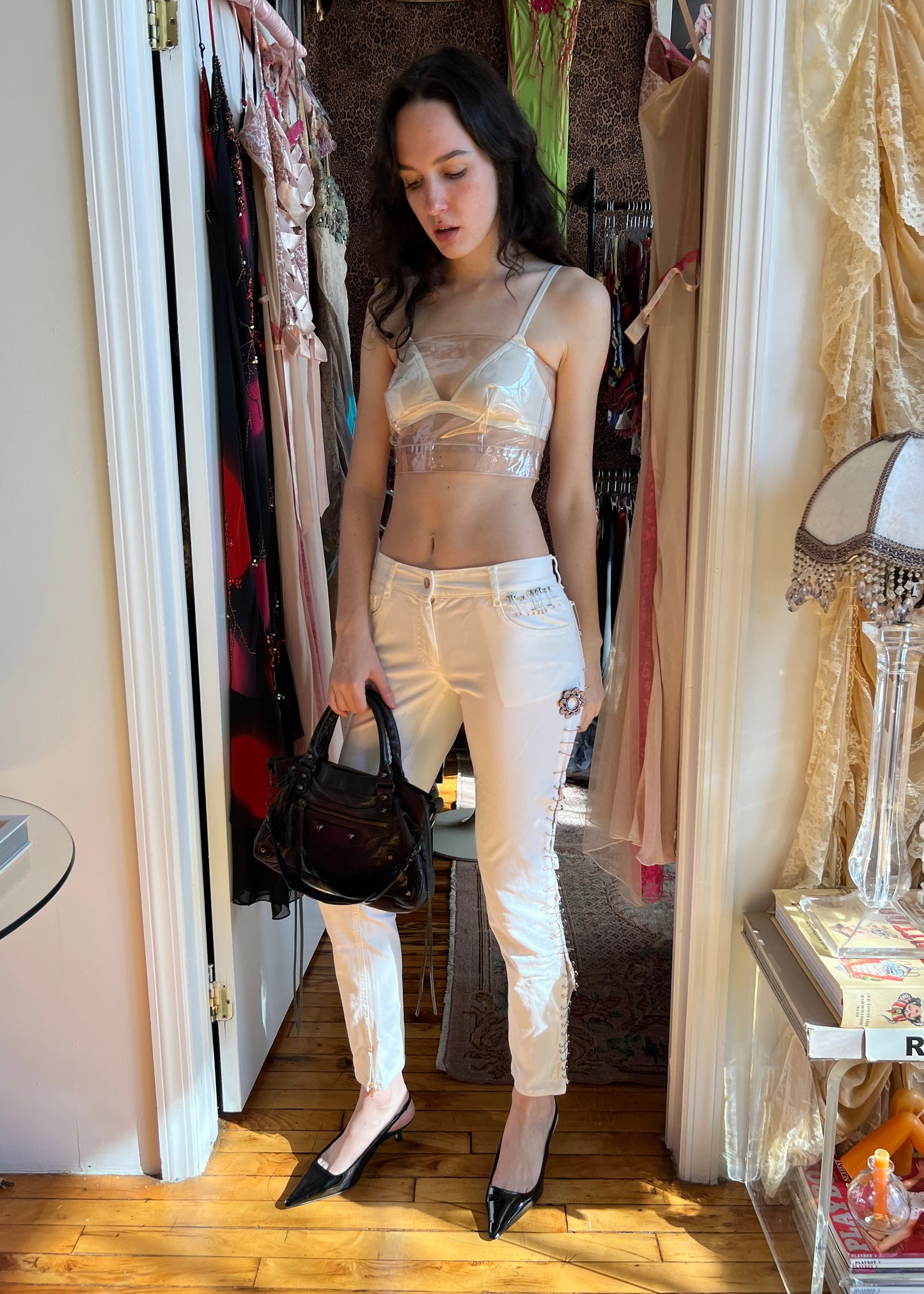 MM6 Maison Margiela PVC Cropped Bustier