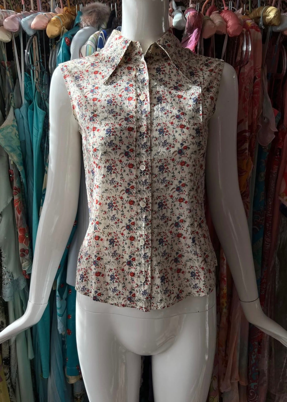 Miu Miu SS2002 Floral Button Up