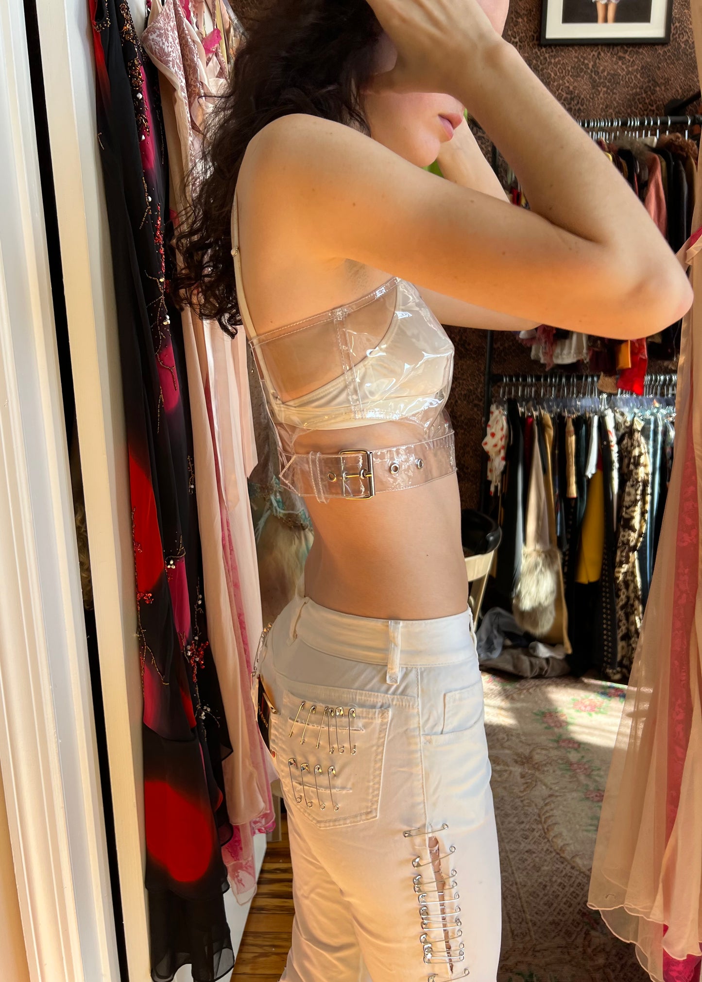 MM6 Maison Margiela PVC Cropped Bustier
