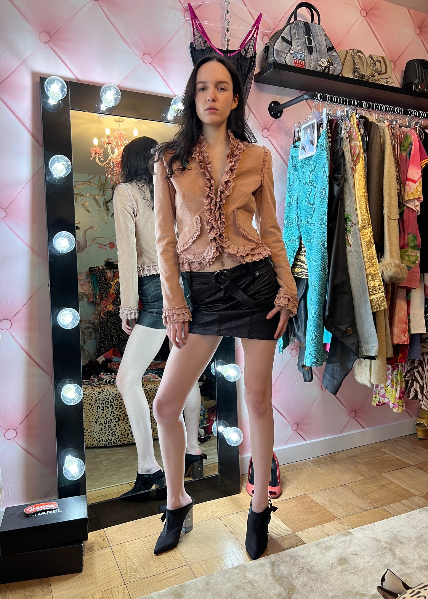 D&G Light Pink Ruffle Jacket