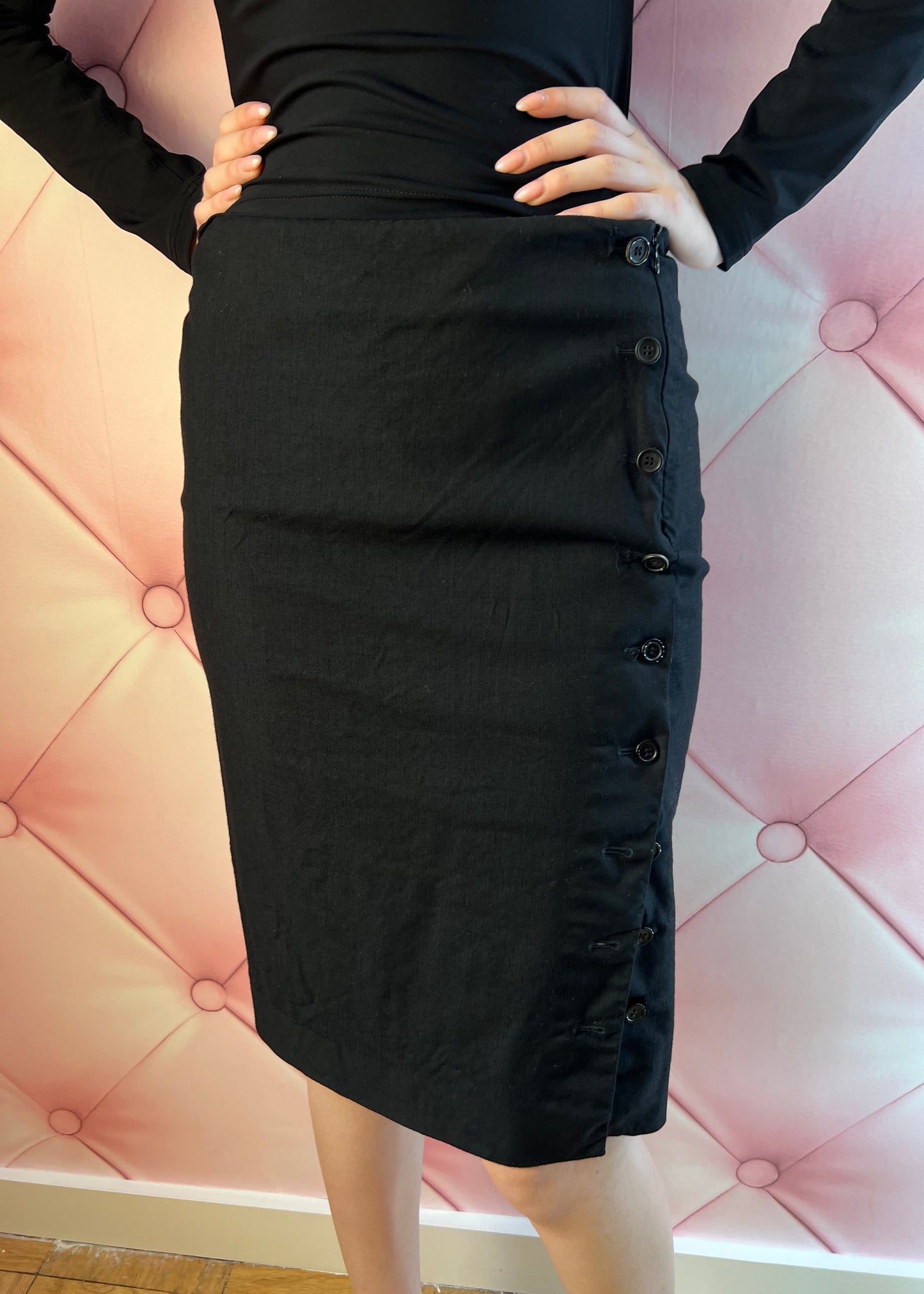 Alexander McQueen Button-Up Pencil Skirt