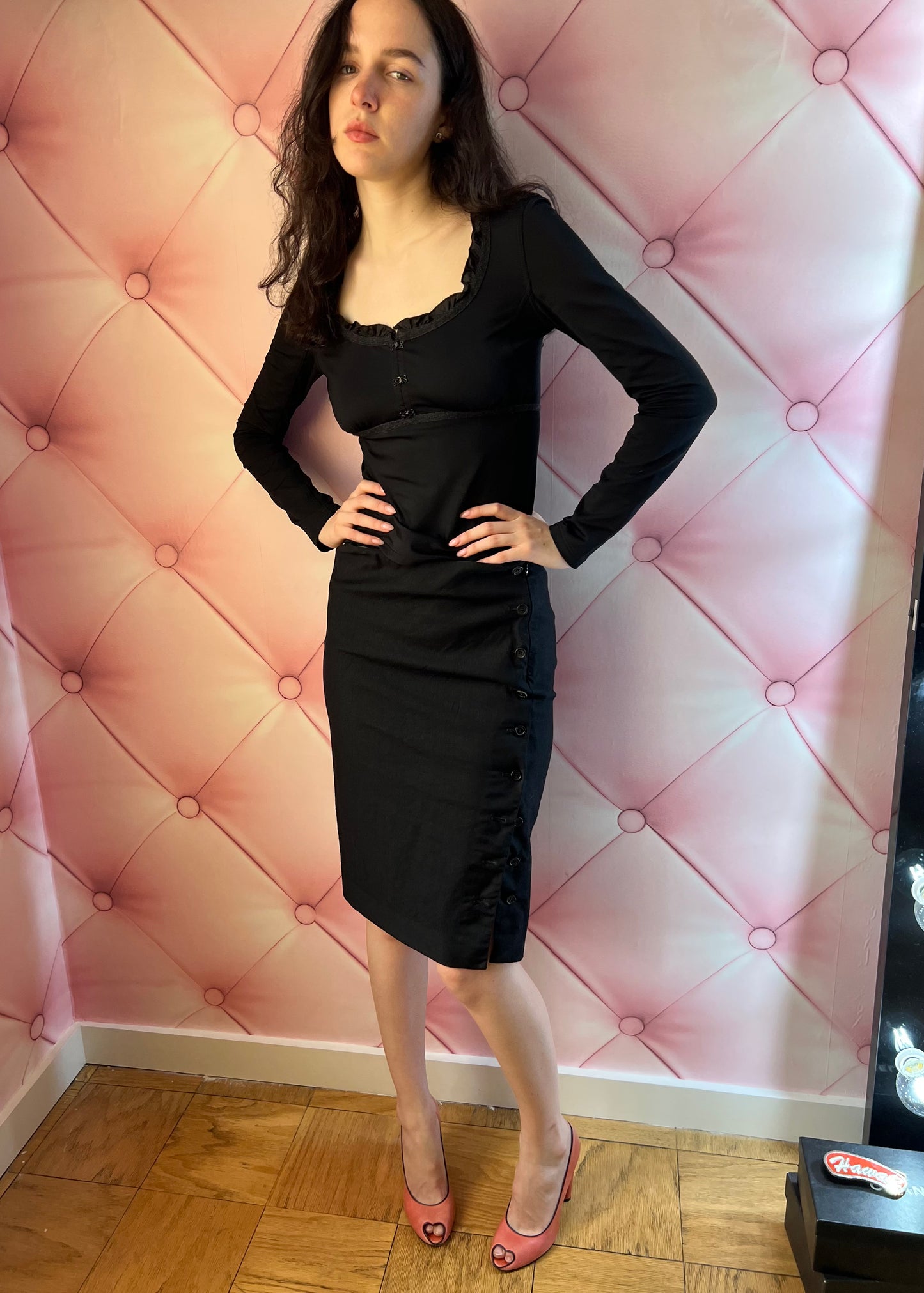 Alexander McQueen Button-Up Pencil Skirt
