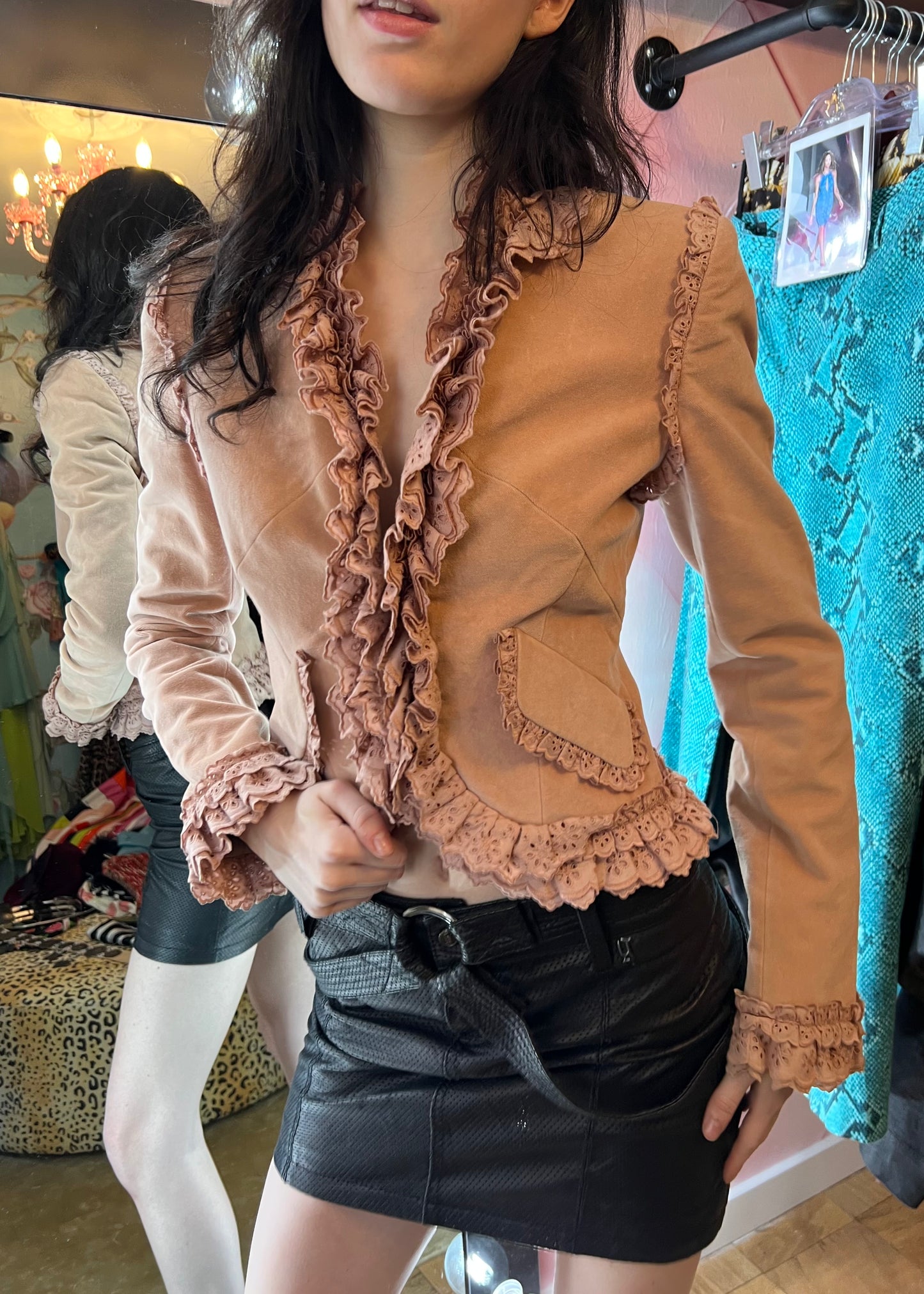 D&G Light Pink Ruffle Jacket