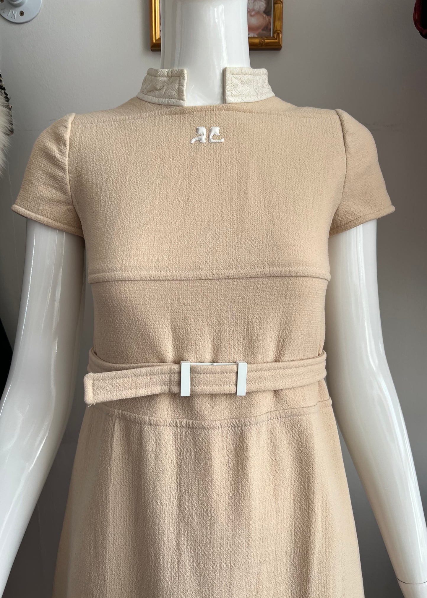 Courreges Late 60s Wool Dress