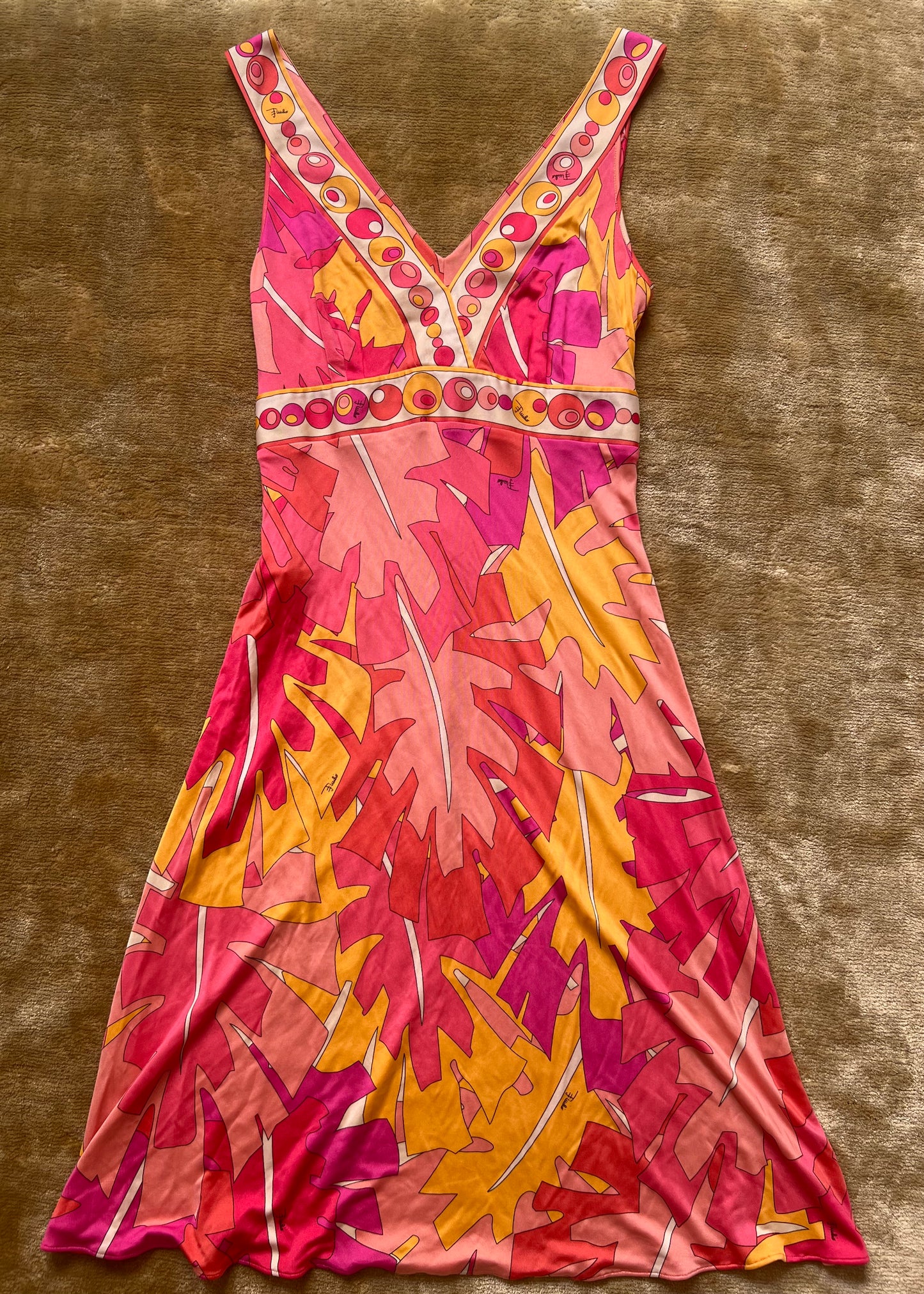 Emilio Pucci Pink/Orange Printed Dress