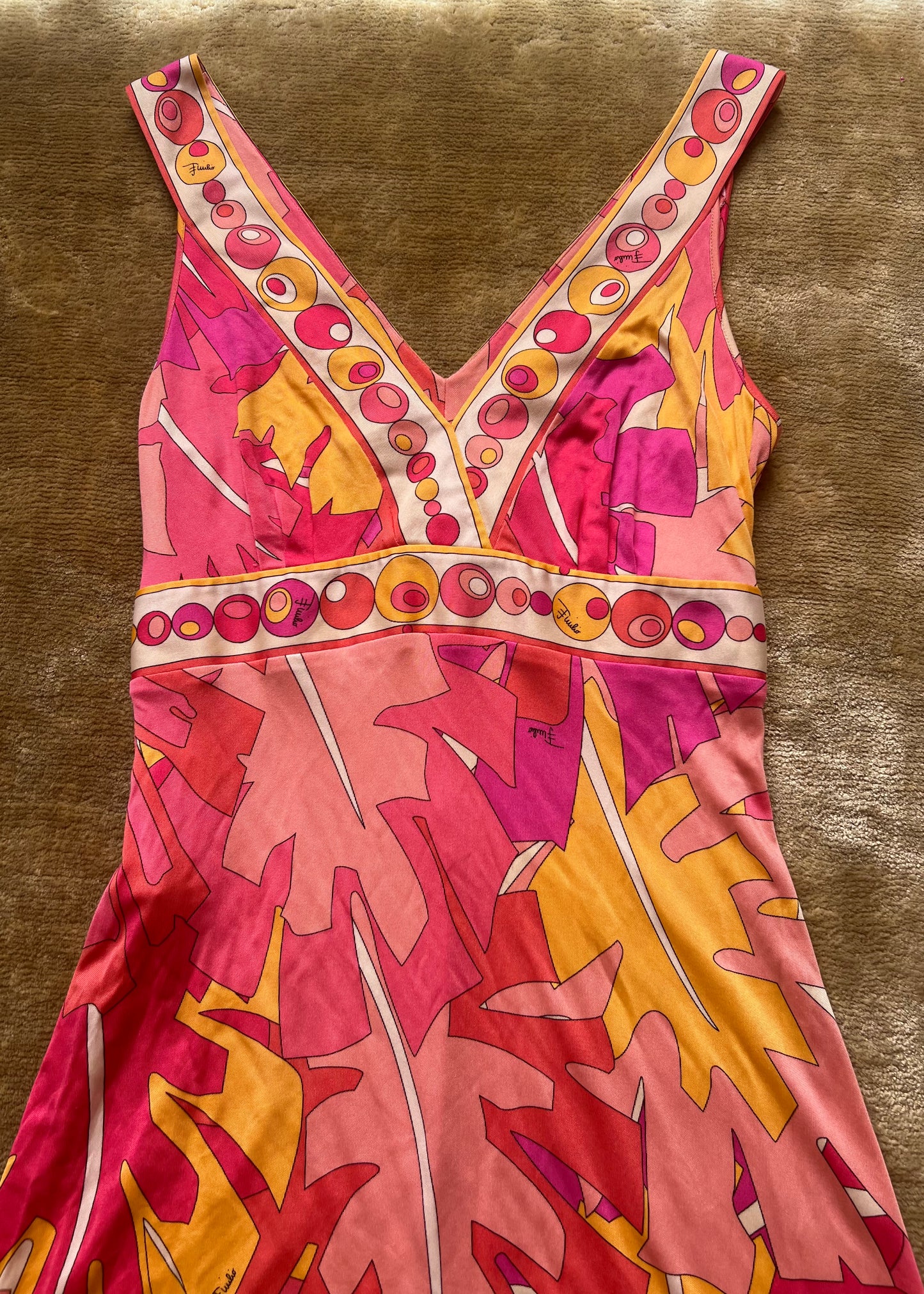 Emilio Pucci Pink/Orange Printed Dress