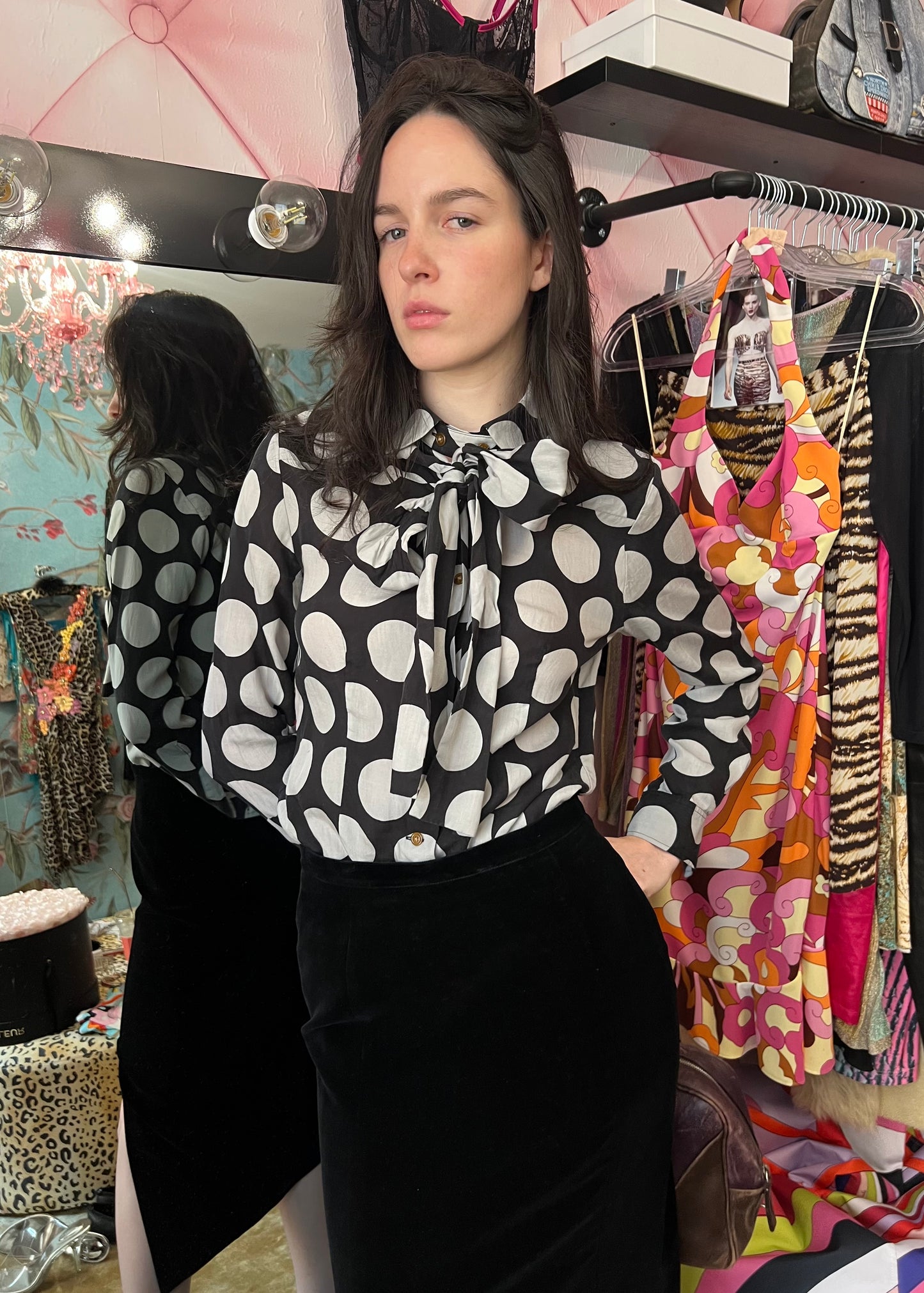 Vivienne Westwood Polkadot Bow-Tie Blouse