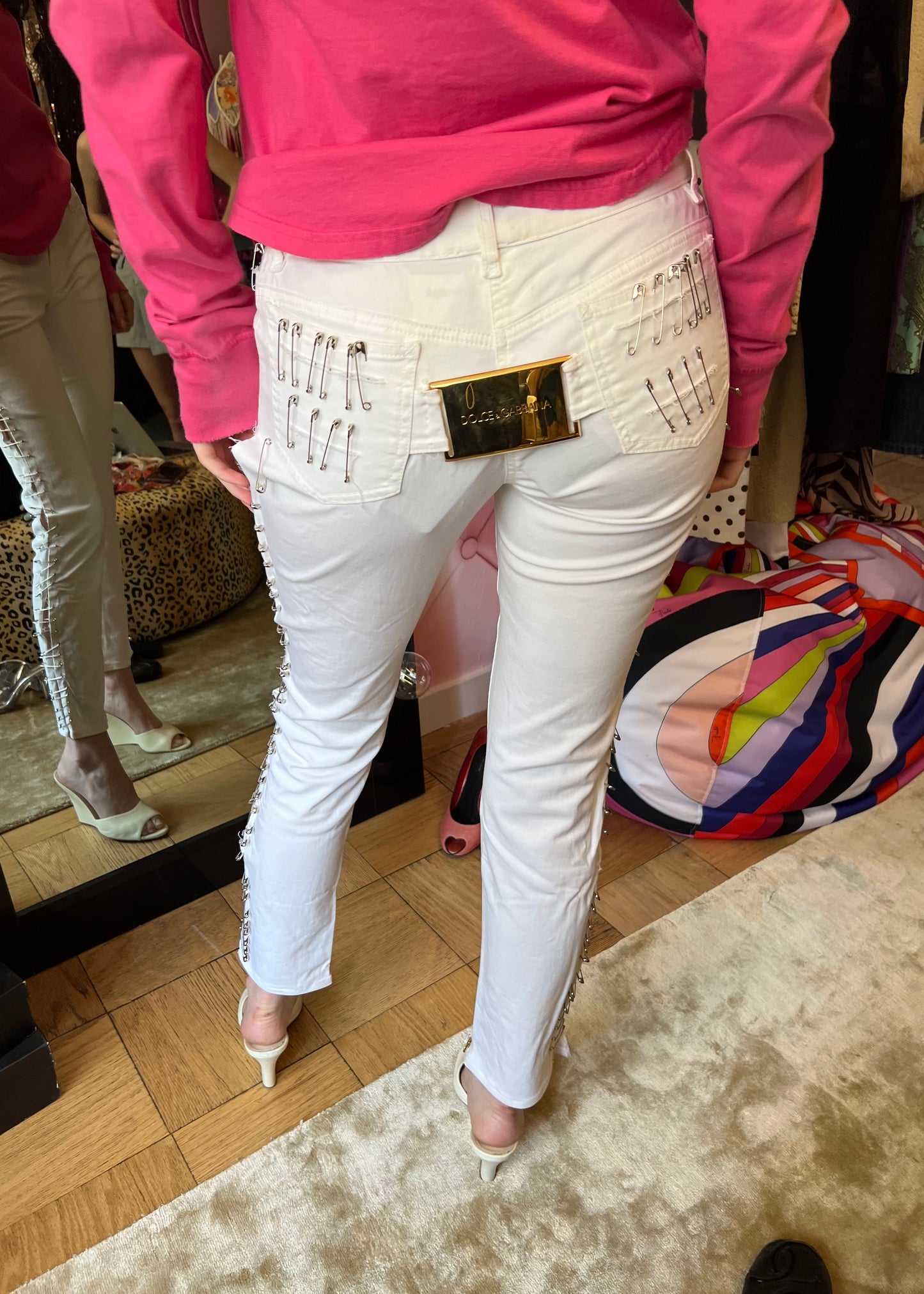 Dolce & Gabbana SS2001 Safety Pin Skinny Jeans