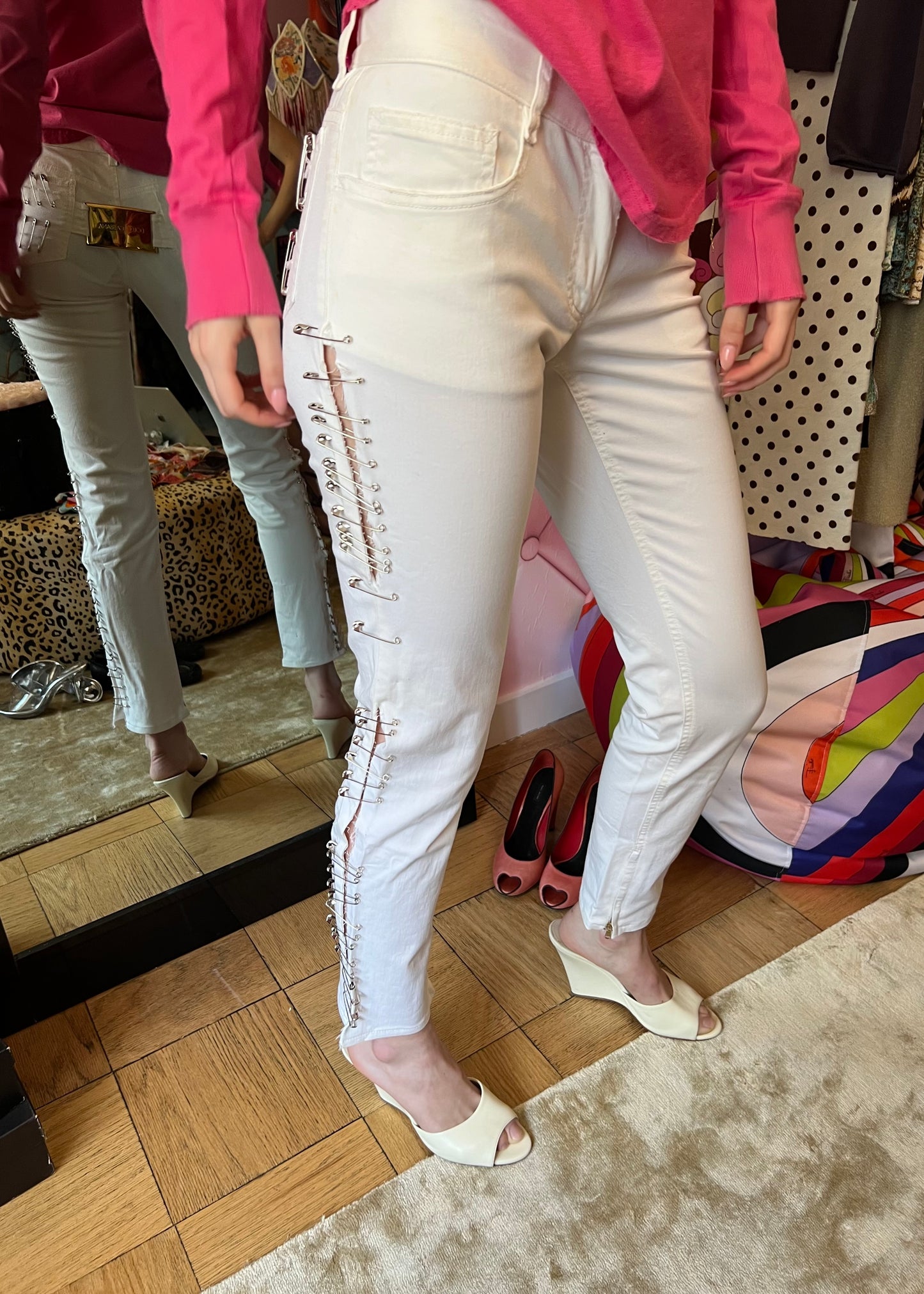 Dolce & Gabbana SS2001 Safety Pin Skinny Jeans