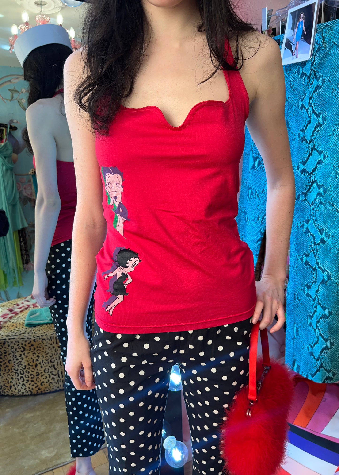 Versace Jeans Couture Betty Boop Halter Top