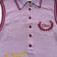 Dior Light Pink Embroidered Polo Tank