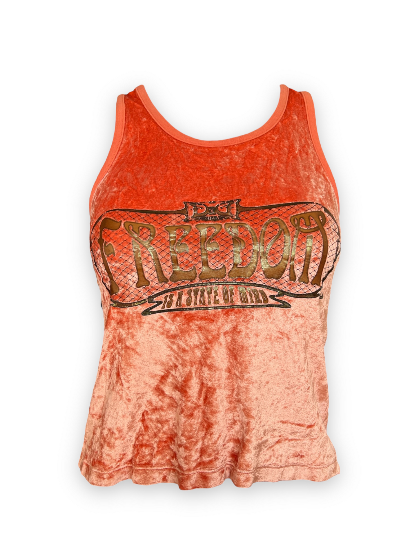 Dolce & Gabbana Crushed Velvet Graphic Tank