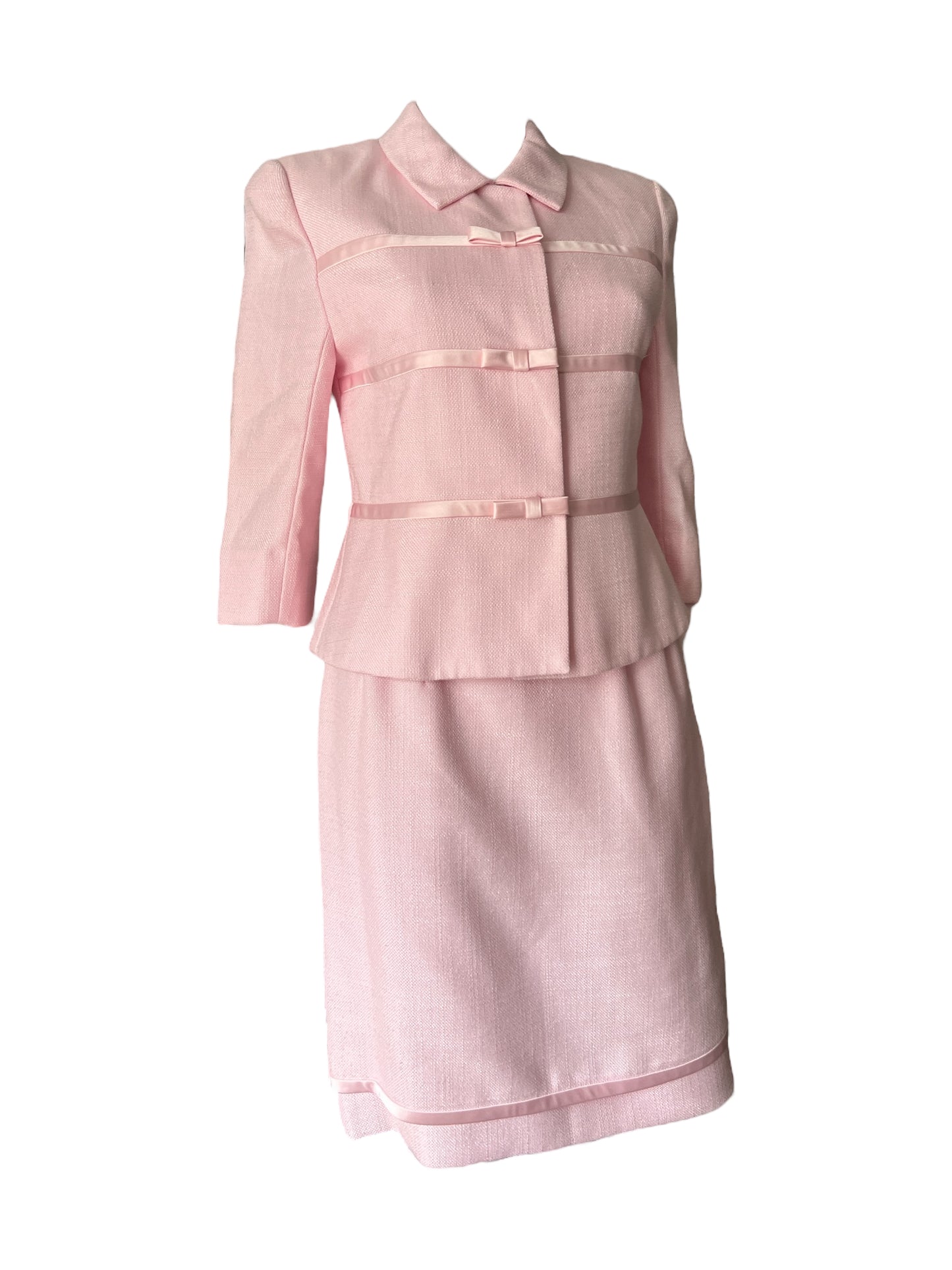 Courreges Pink Bow Skirt Suit