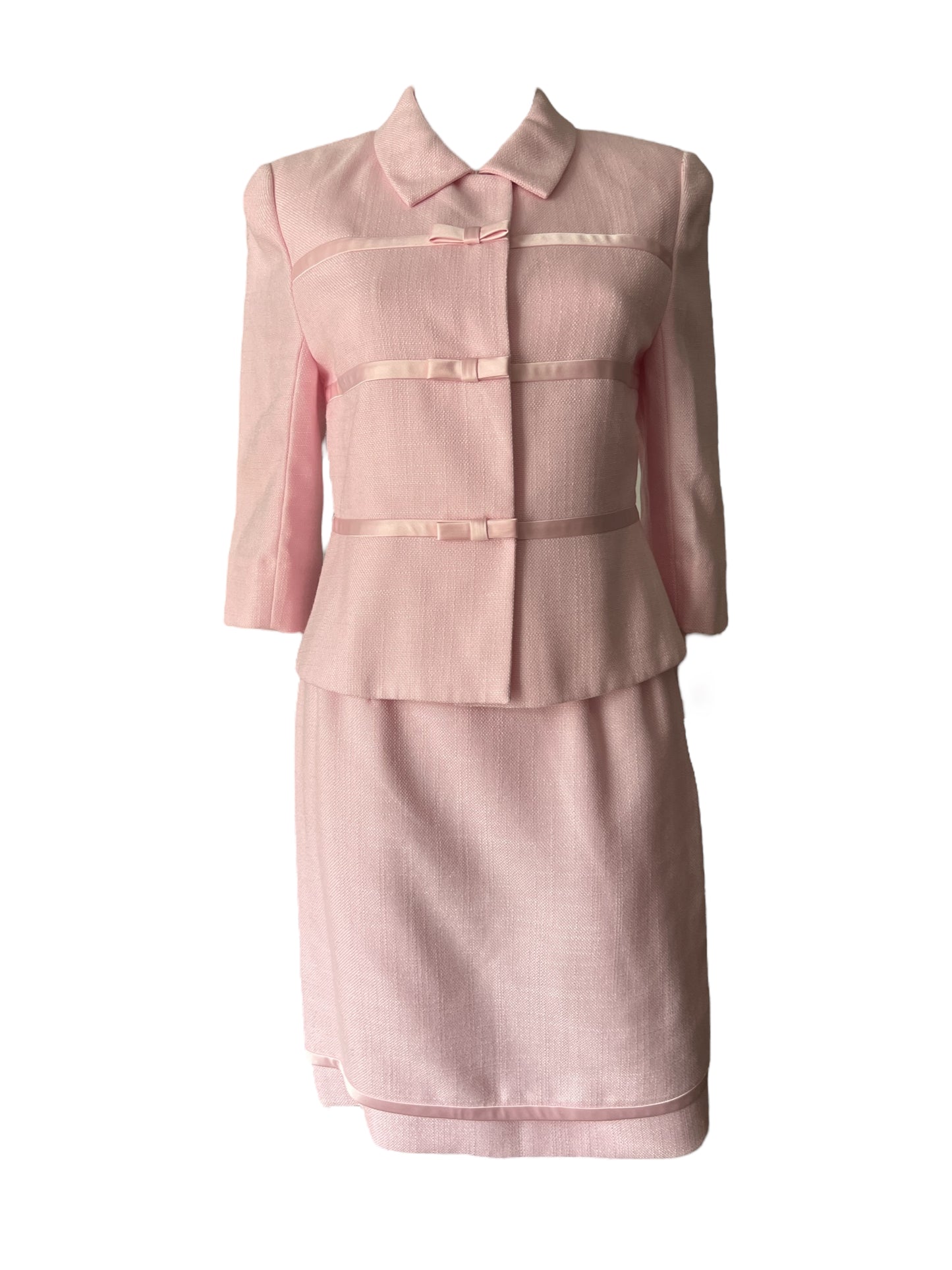 Courreges Pink Bow Skirt Suit