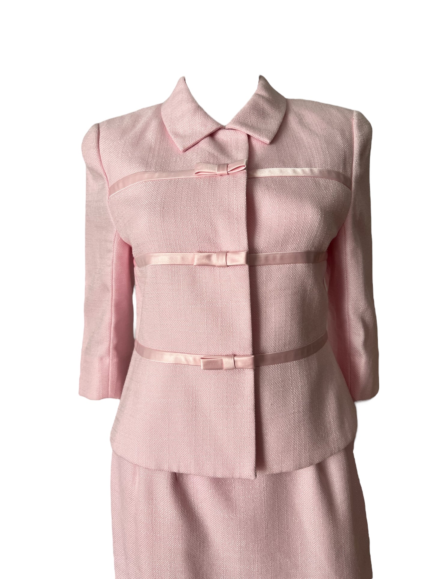 Courreges Pink Bow Skirt Suit