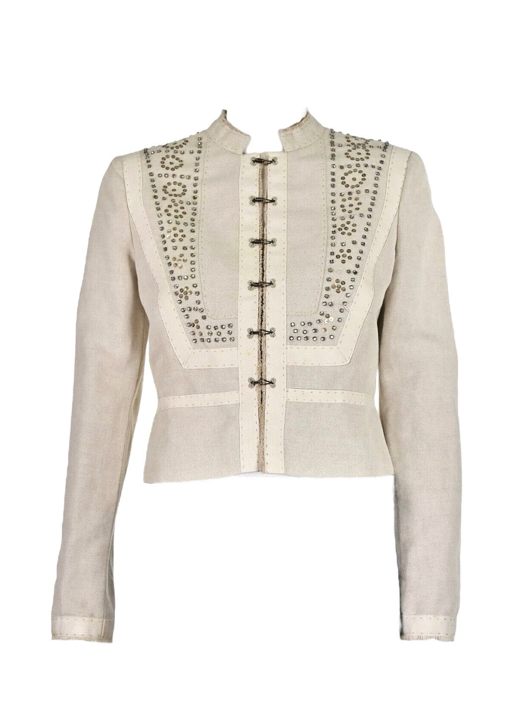 Chloé by Phoebe Philo 2005 Embellished Canvas Jacket