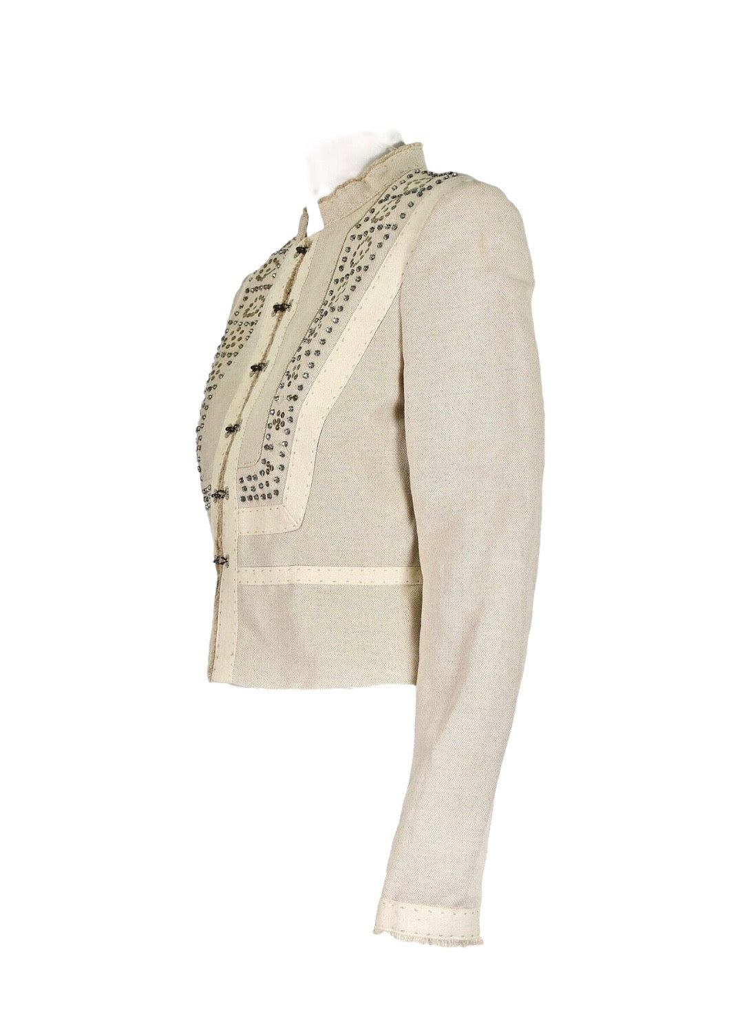 Chloé by Phoebe Philo 2005 Embellished Canvas Jacket