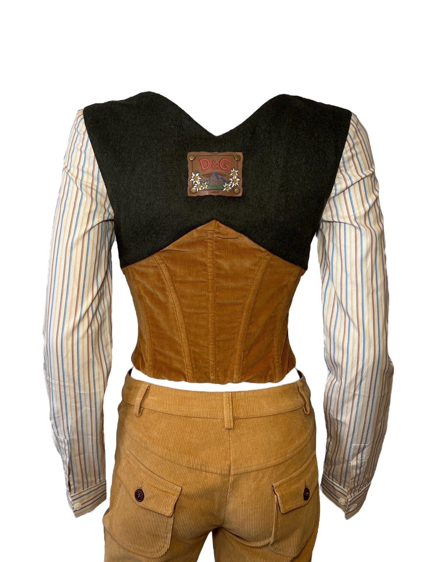 Dolce & Gabbana FW2002 Dirndl Corset + Capri Ensemble