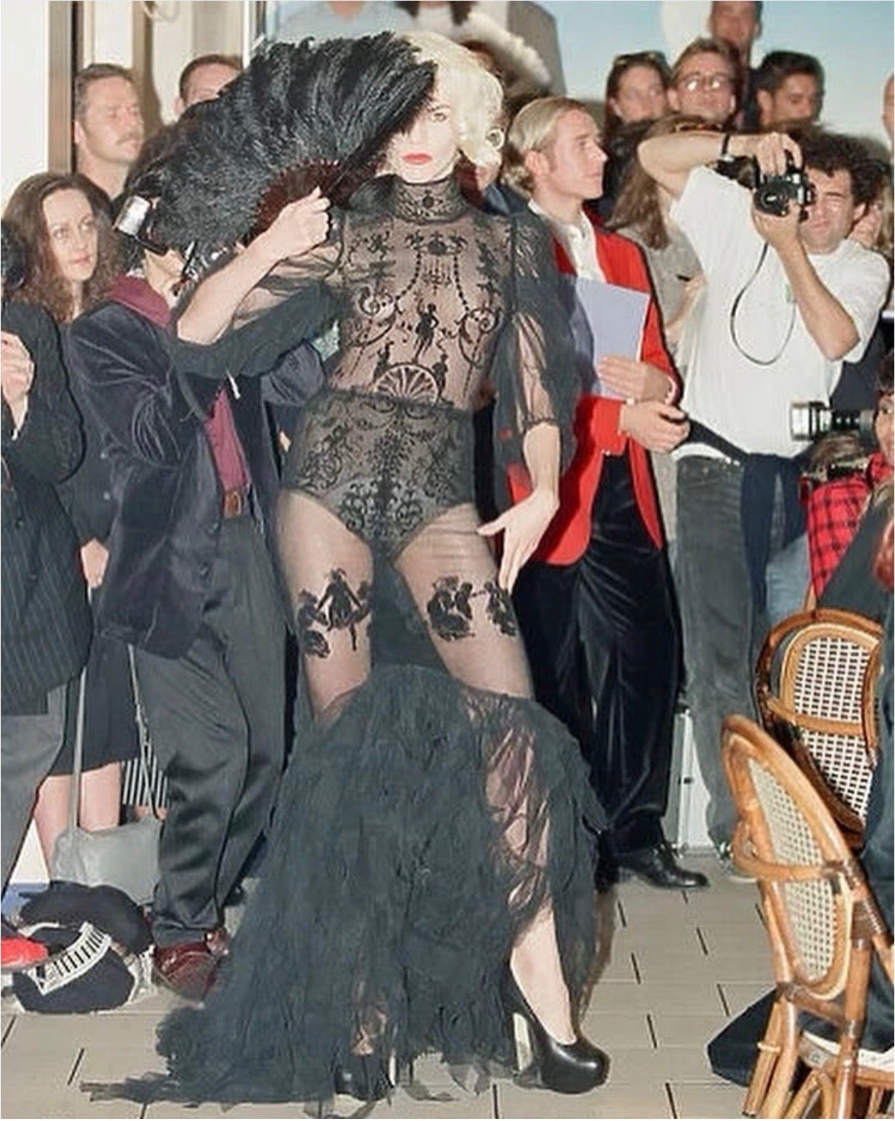 Vivienne Westwood SS1992 Boulle Print Sheer Bodysuit