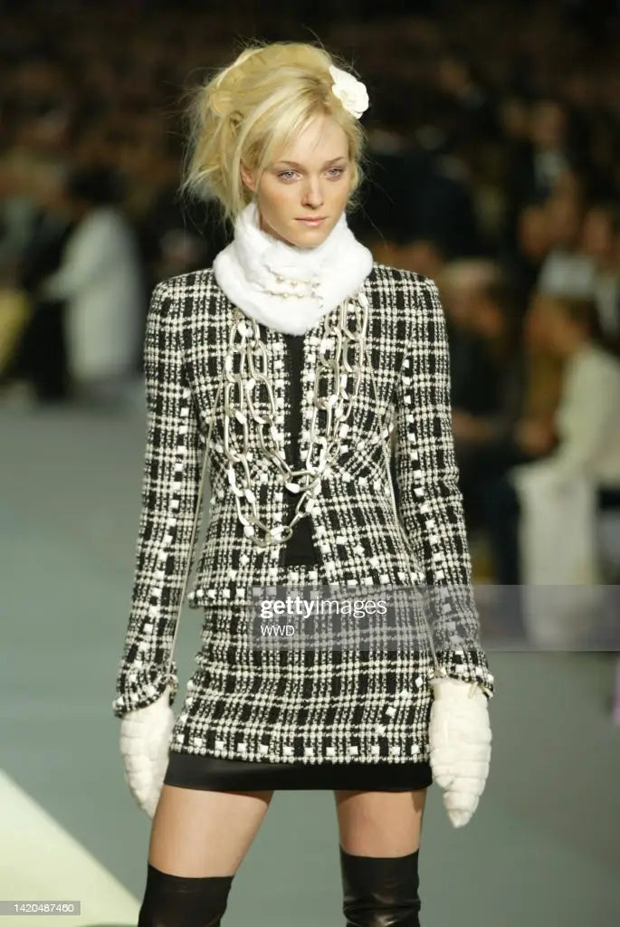 Chanel FW2003 Snap Silk Top & Skirt Ensemble