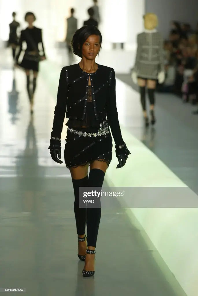 Chanel FW2003 Snap Silk Top & Skirt Ensemble