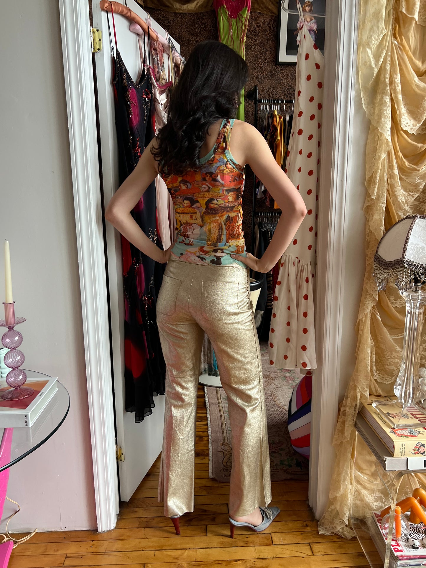 Isabel Marant Vintage Metallic Leather Pants
