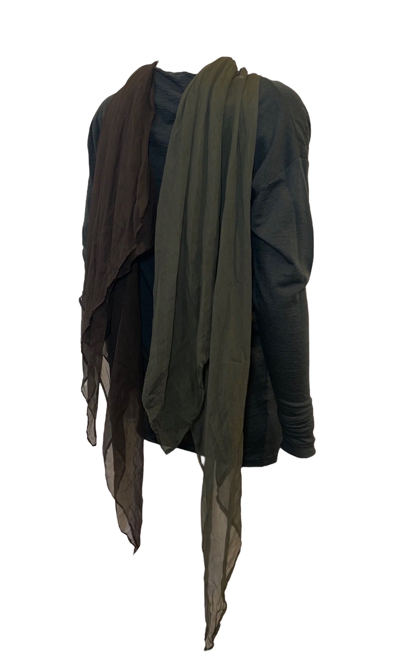 1991 Dolce & Gabbana Silk Chiffon Scarf Tunic Mini Dress