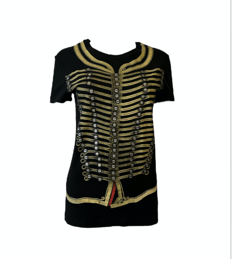 John Galliano French Military Print Tee from Spring 2008 Menswear Runway