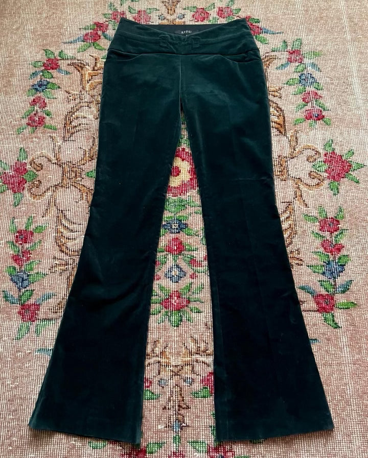 Gucci FW1995 Green Velvet Horsebit Trousers