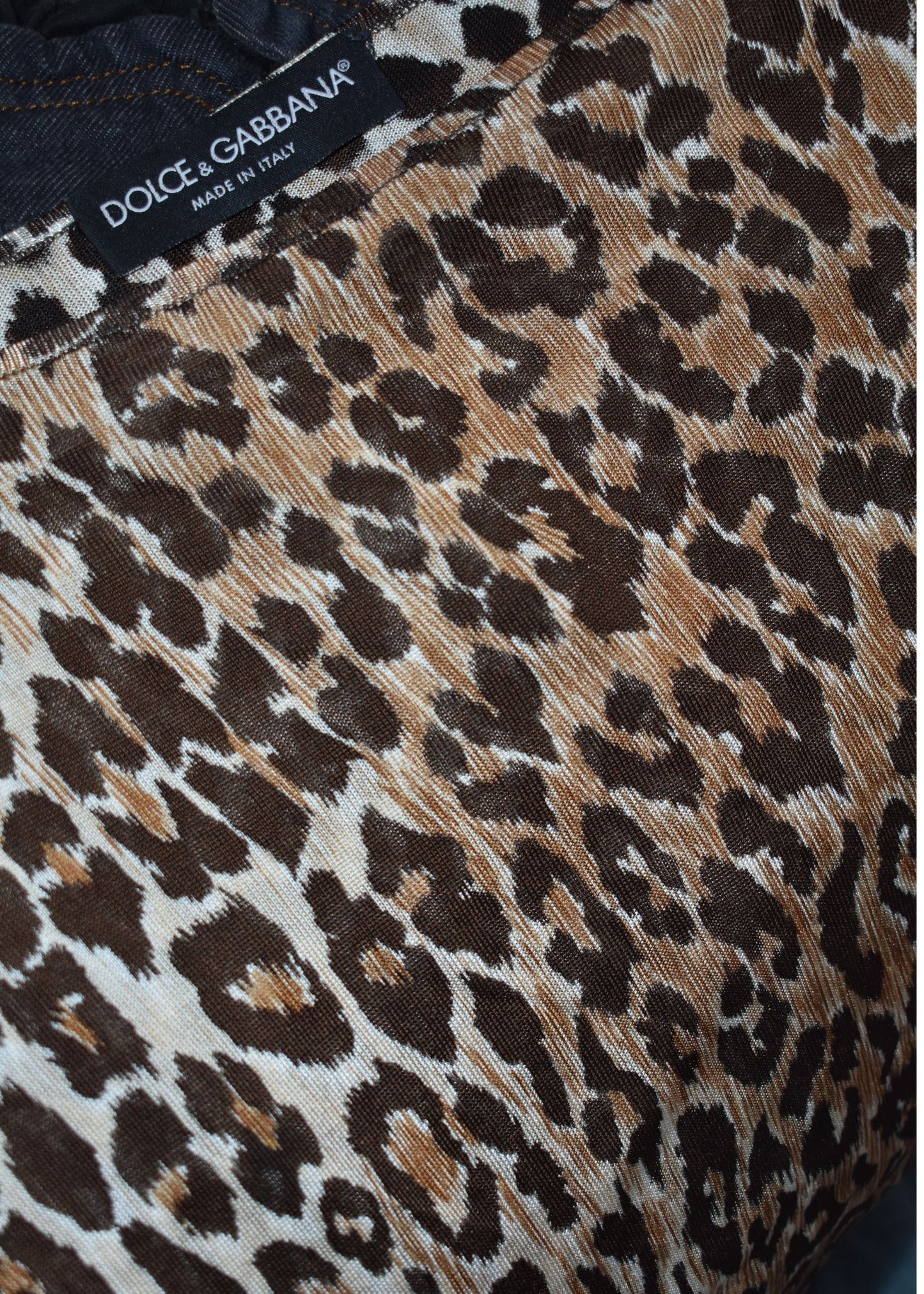Dolce & Gabbana Cheetah Print Lace Up Top